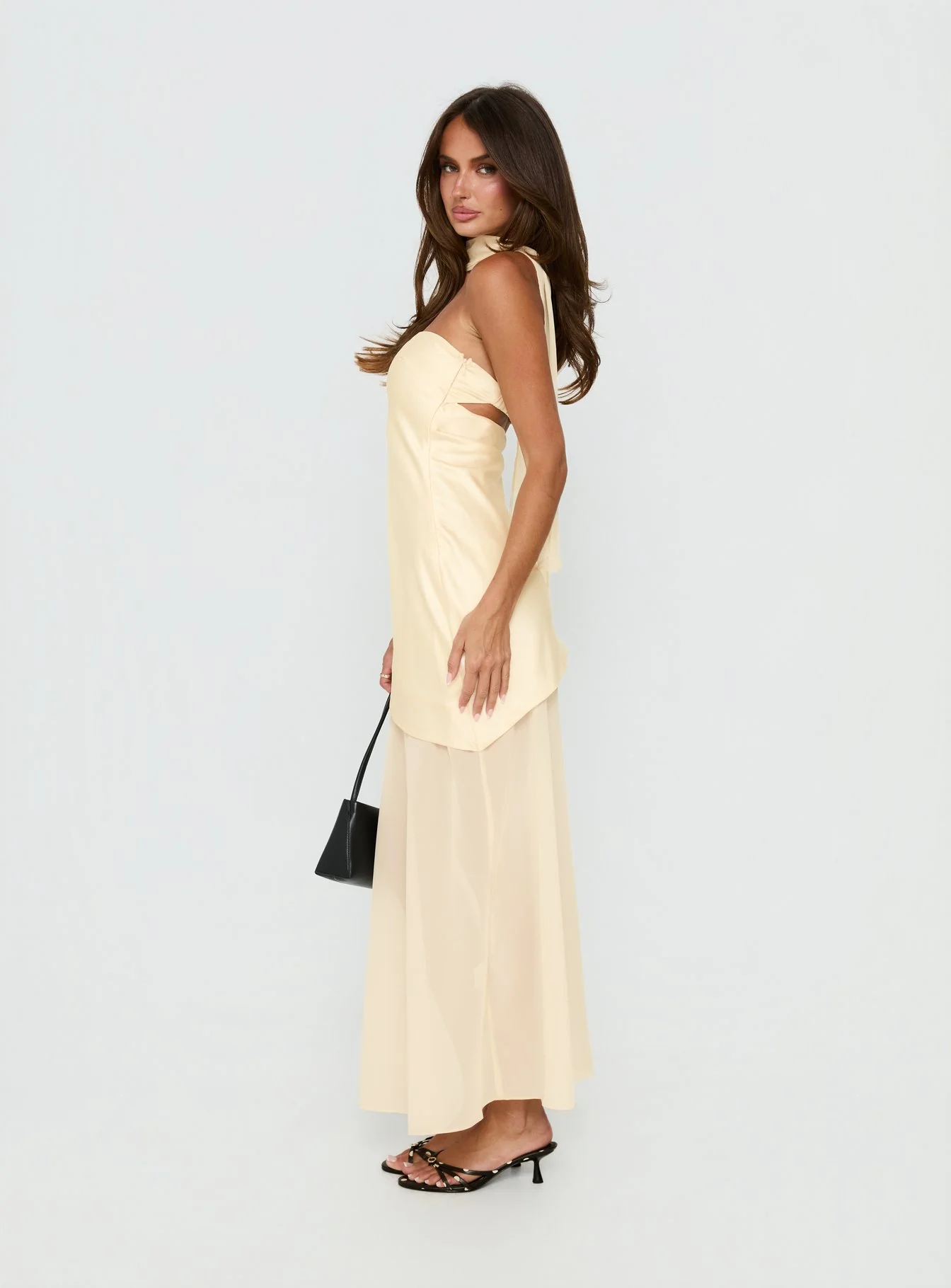 Irisie Strapless Scarf Maxi Dress Yellow - Image 4