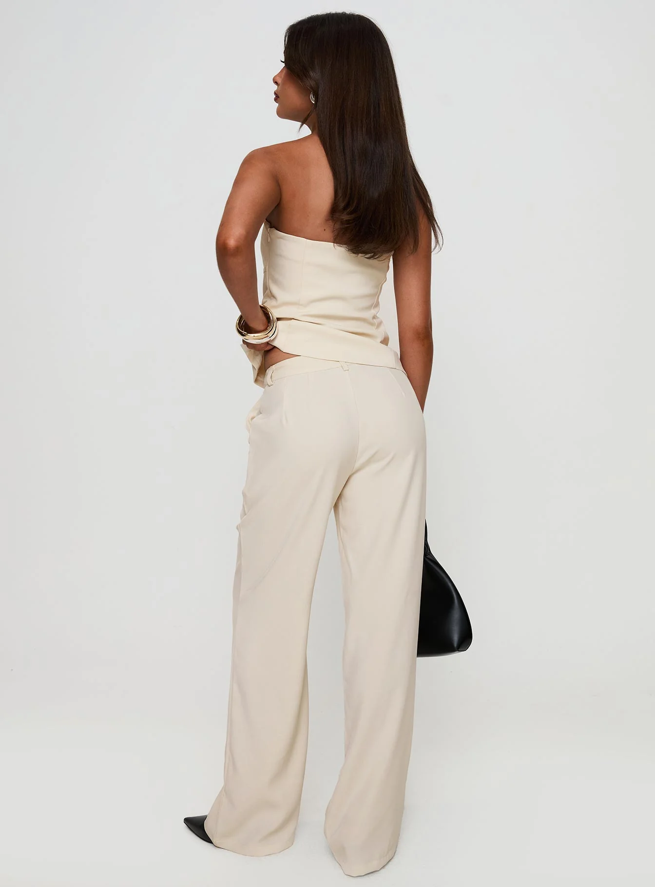 Irresistible Wide Leg Pant Cream Petite - Image 5