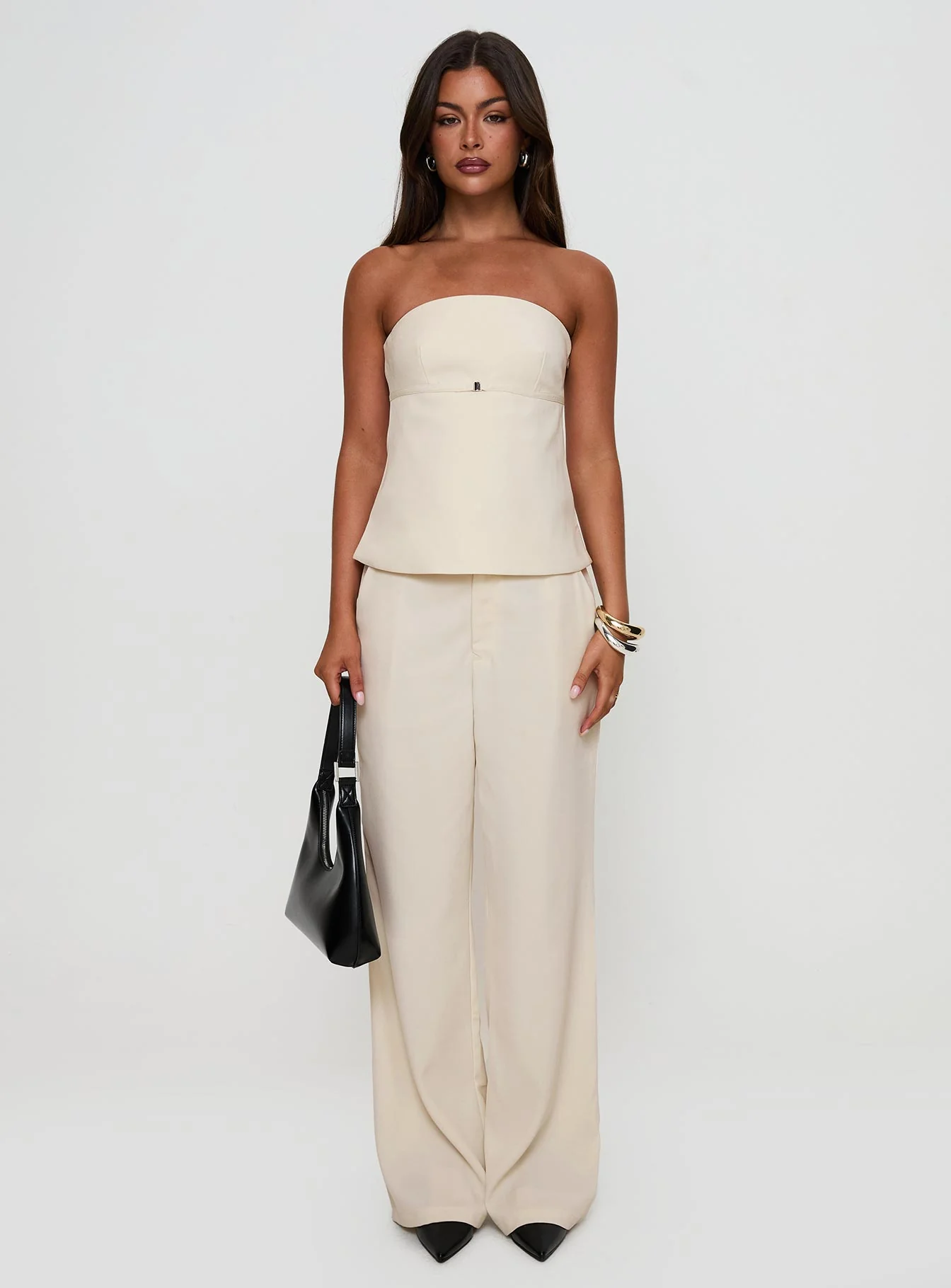 Irresistible Wide Leg Pant Cream Petite - Image 7