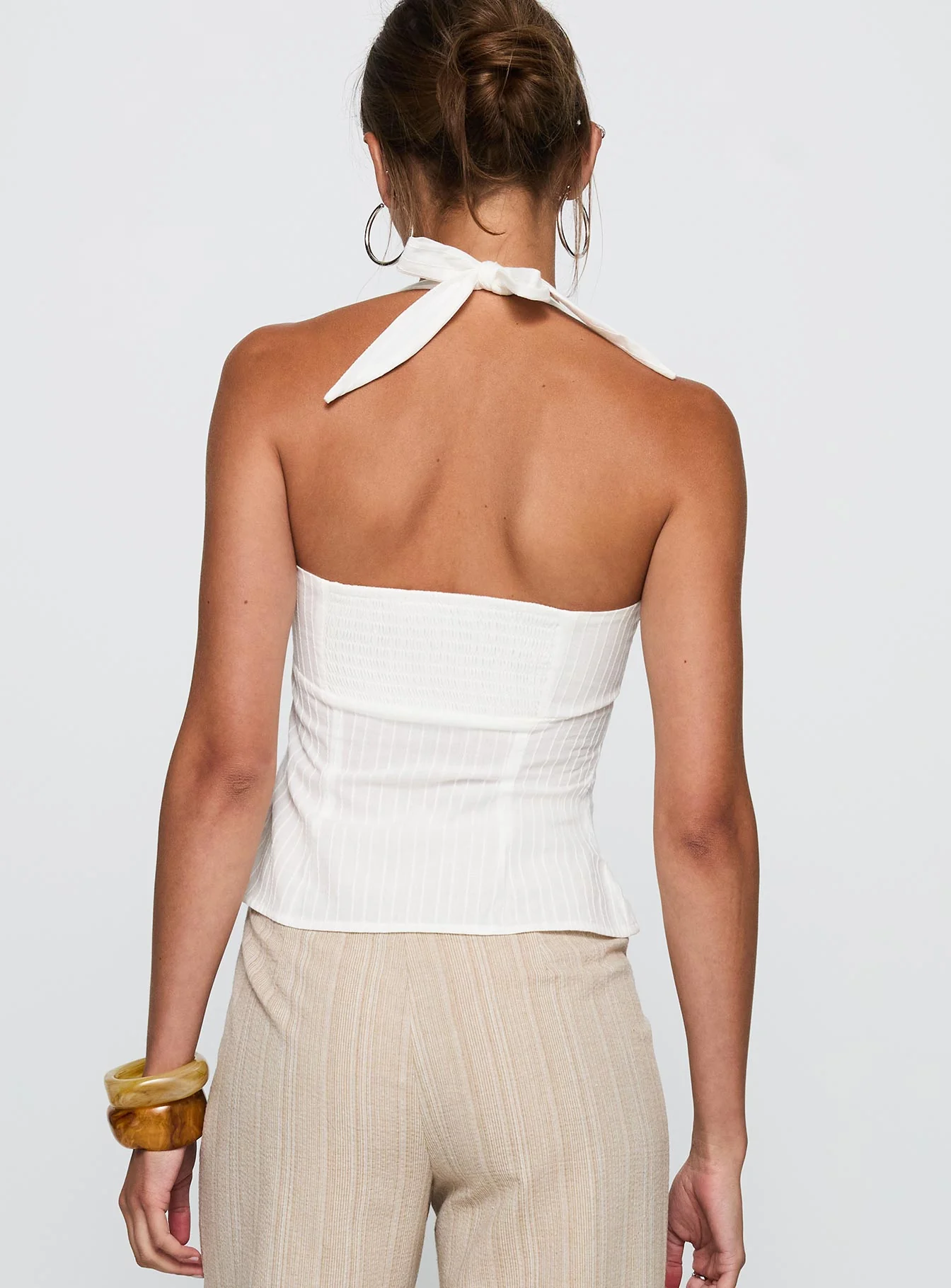 Isabetta Halter Top White Petite - Image 5