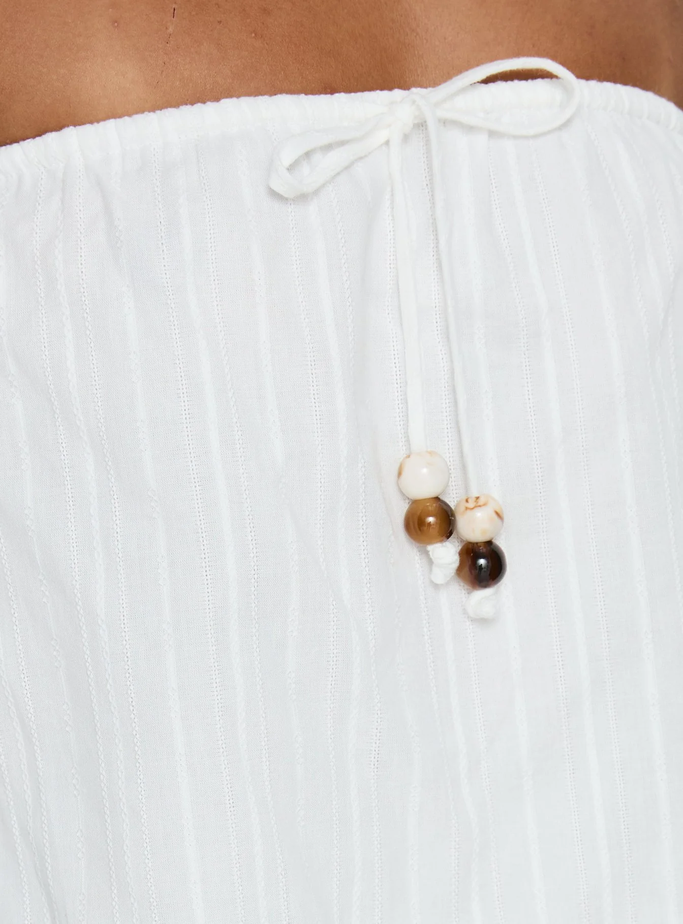 Isafelia Strapless Playsuit Off White - Image 6