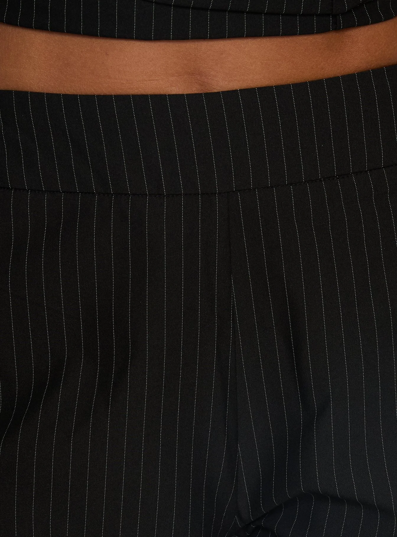 Isalyn Tailored Capri Pants Black Pinstripe - Image 6