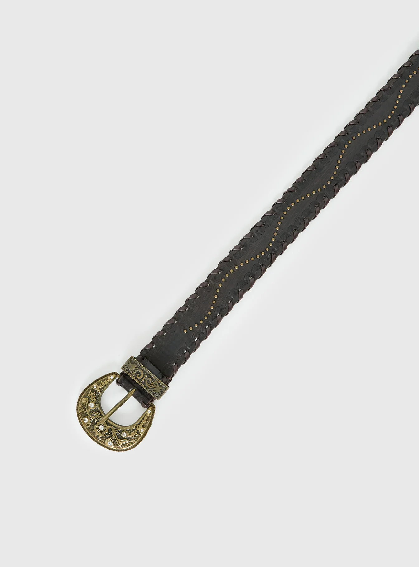 Jacklin Woven Belt Brown / Gold - Image 3