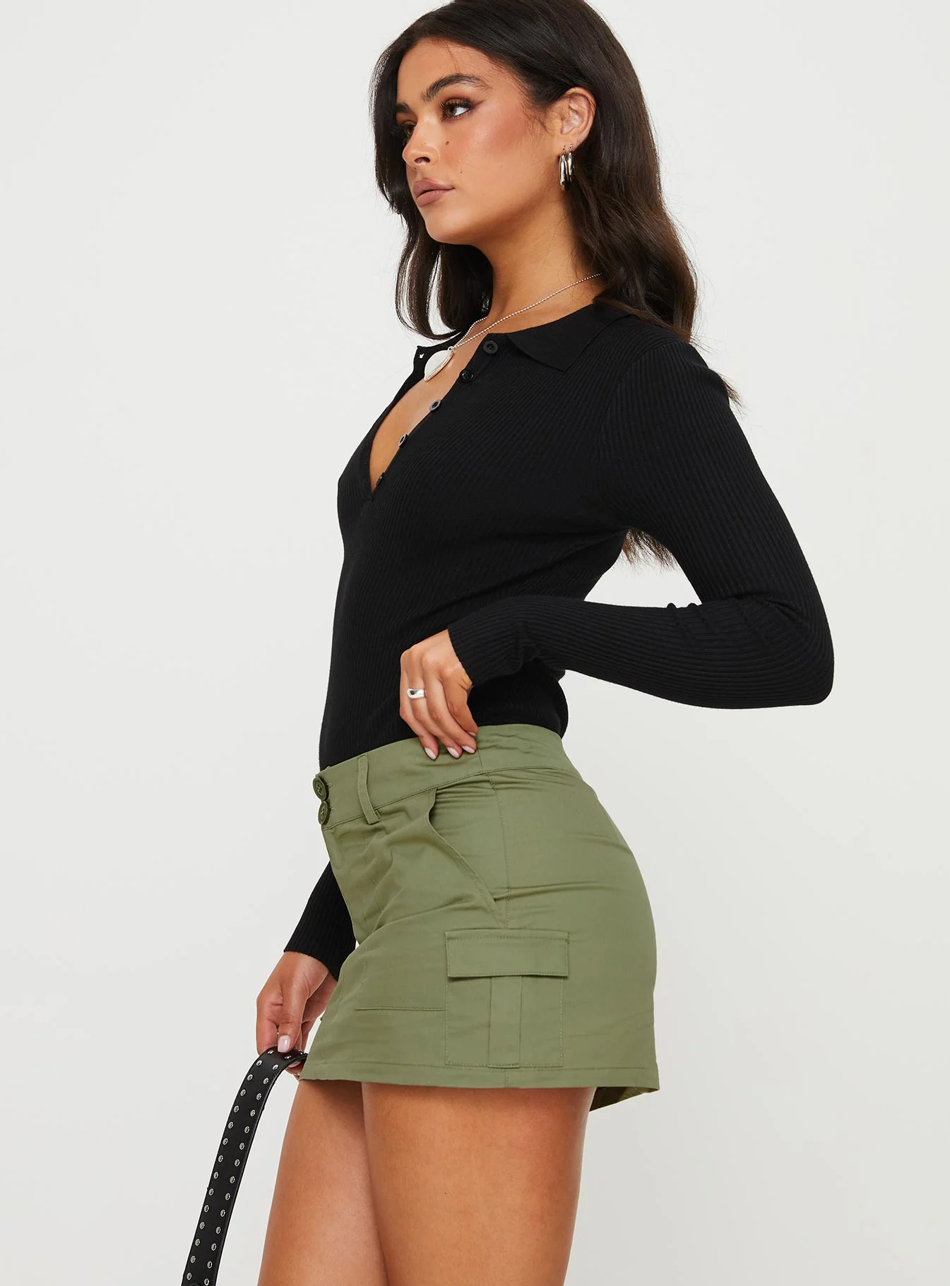 Jameson Mini Skirt Green - Image 4
