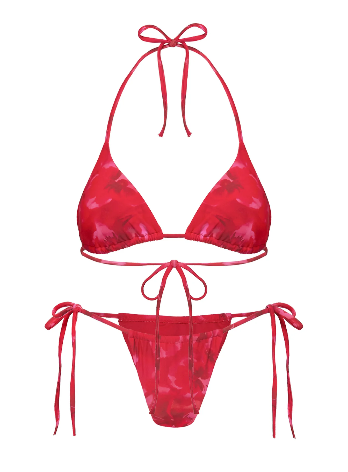 Jenner Triangle Bikini Top Red Floral - Image 5
