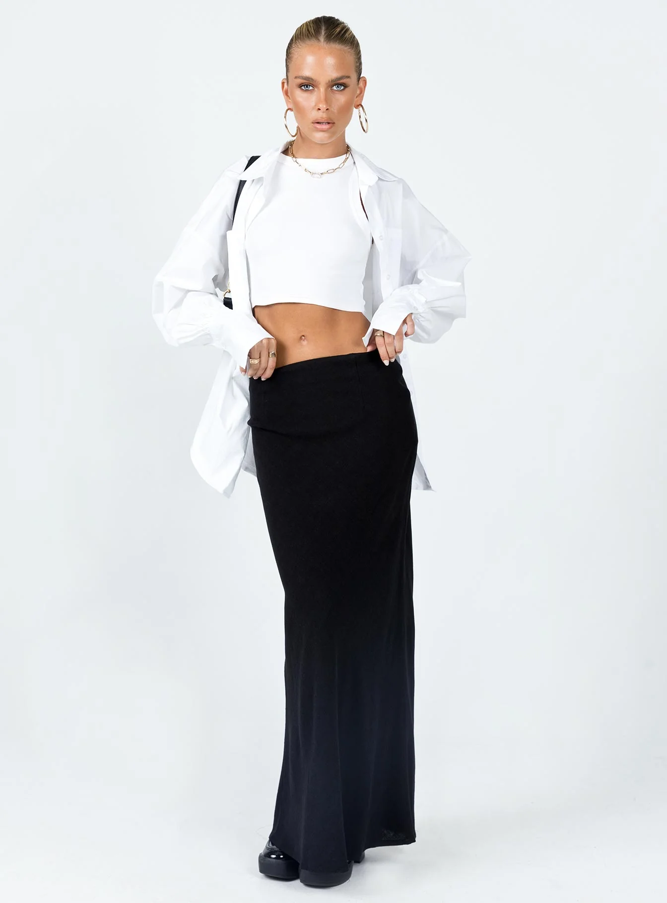 Jodie Maxi Skirt Black Petite - Image 2