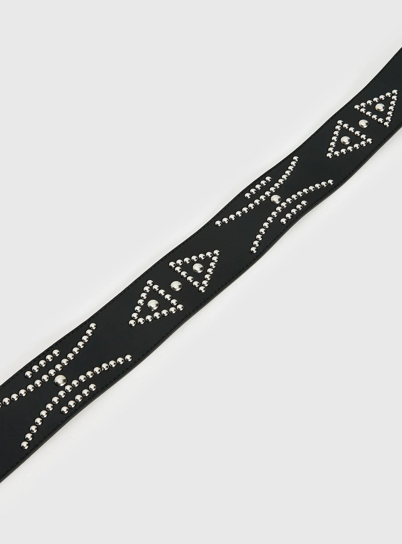 Jordynne Studded Faux Leather Belt Black / Silver - Image 4