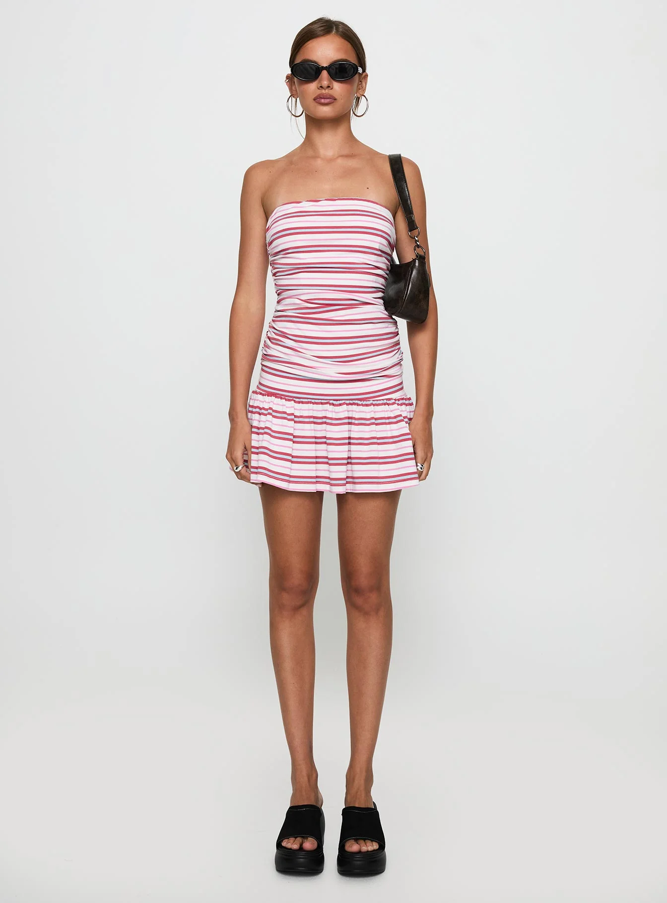 Juicie Strapless Mini Dress Pink / White Stripe - Image 7