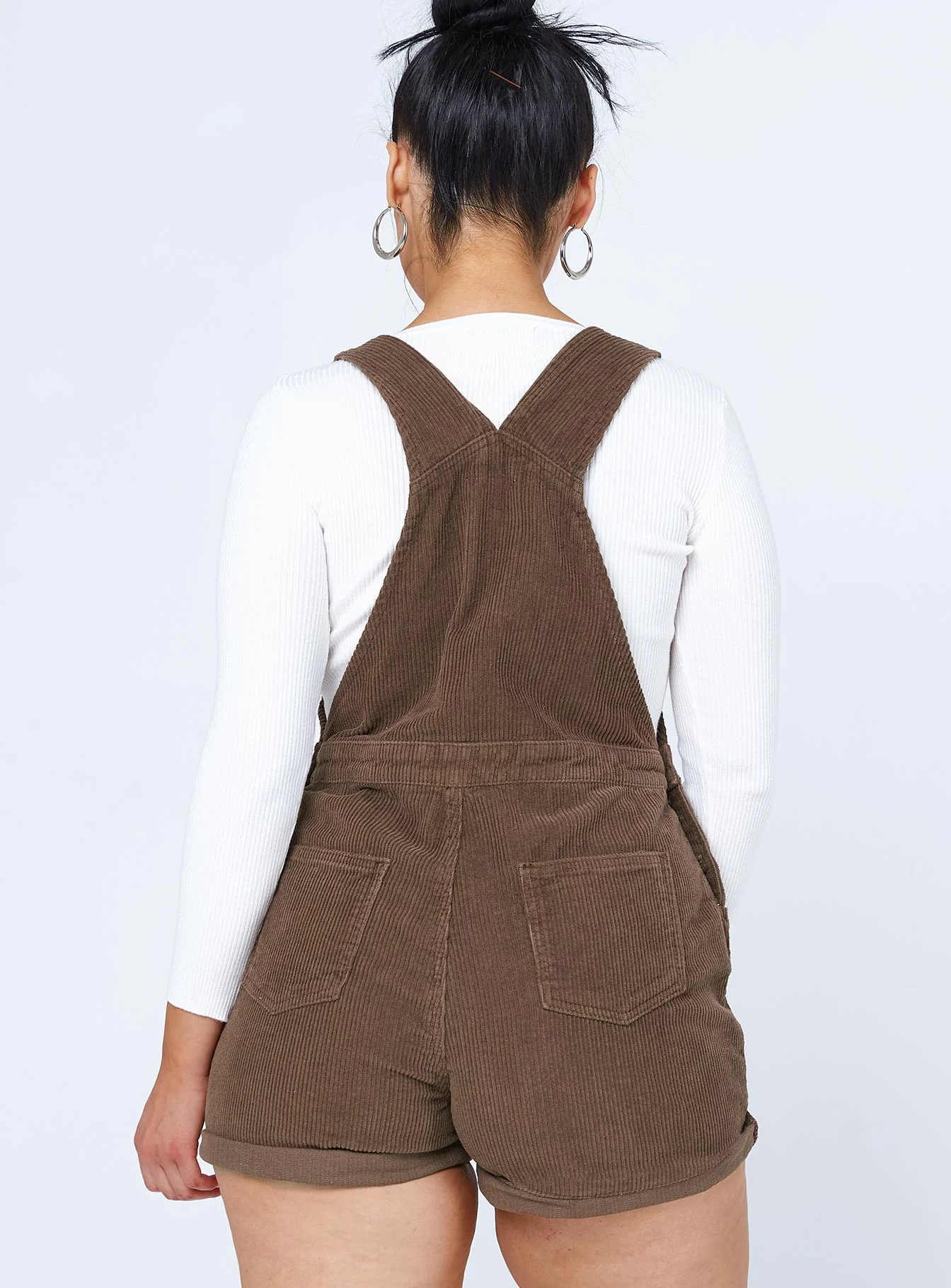 Kacey Short Overalls Brown - Image 4