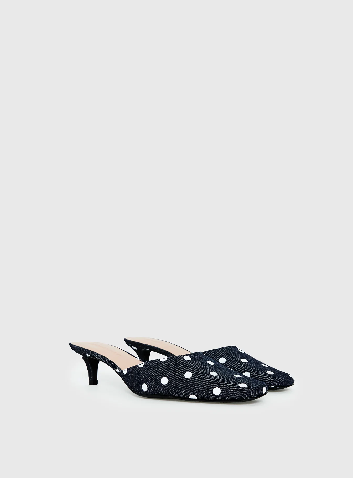 Kaelina Kitten Heels Denim Polka - Image 2