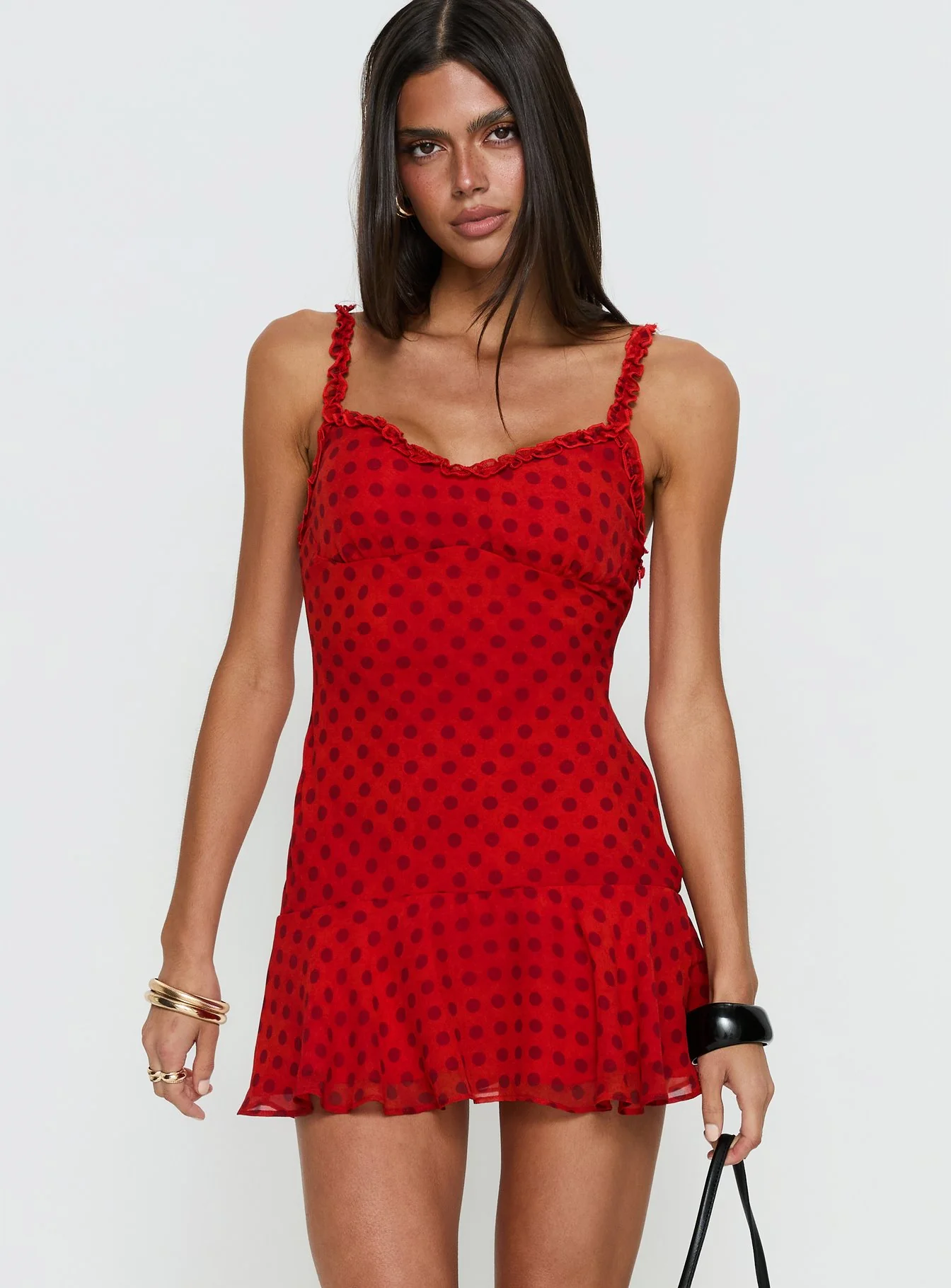 Kahla Frill Playsuit Red Polka Dot - Image 2