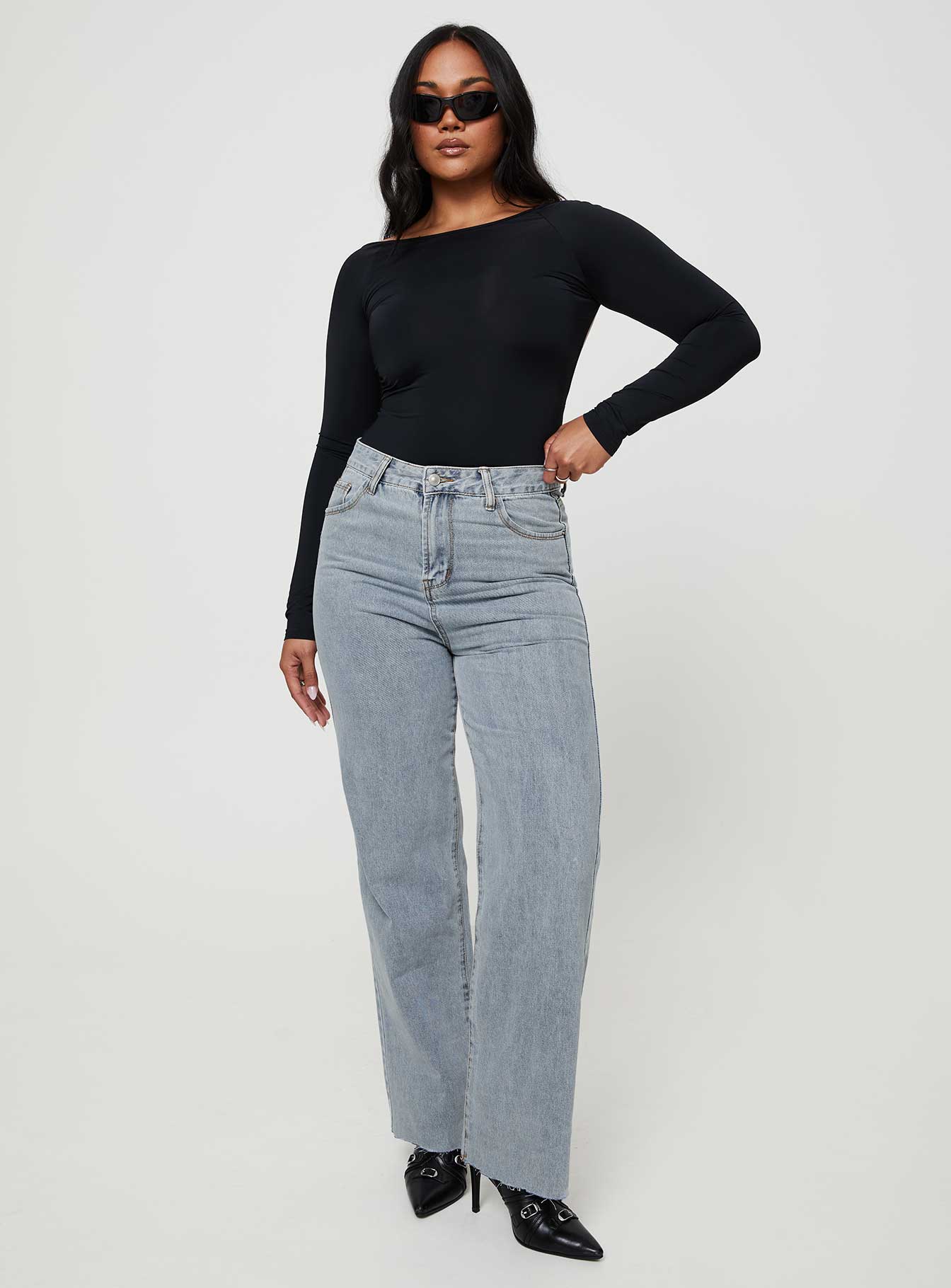 Kalinda High Rise Straight Leg Jeans Blue - Image 4