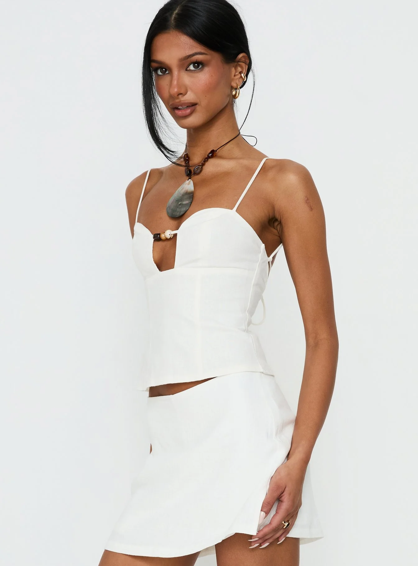 Karessa Beaded Top White - Image 4