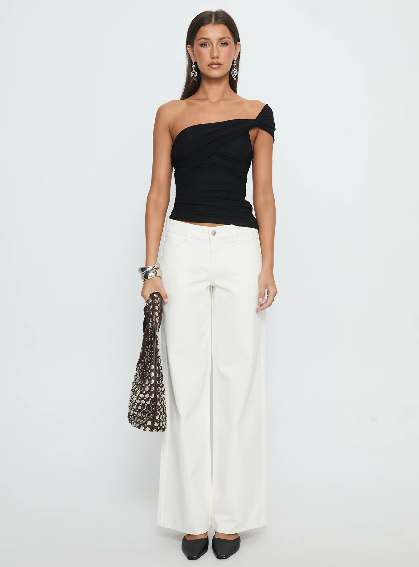Keandra One Shoulder Top Black - Image 7
