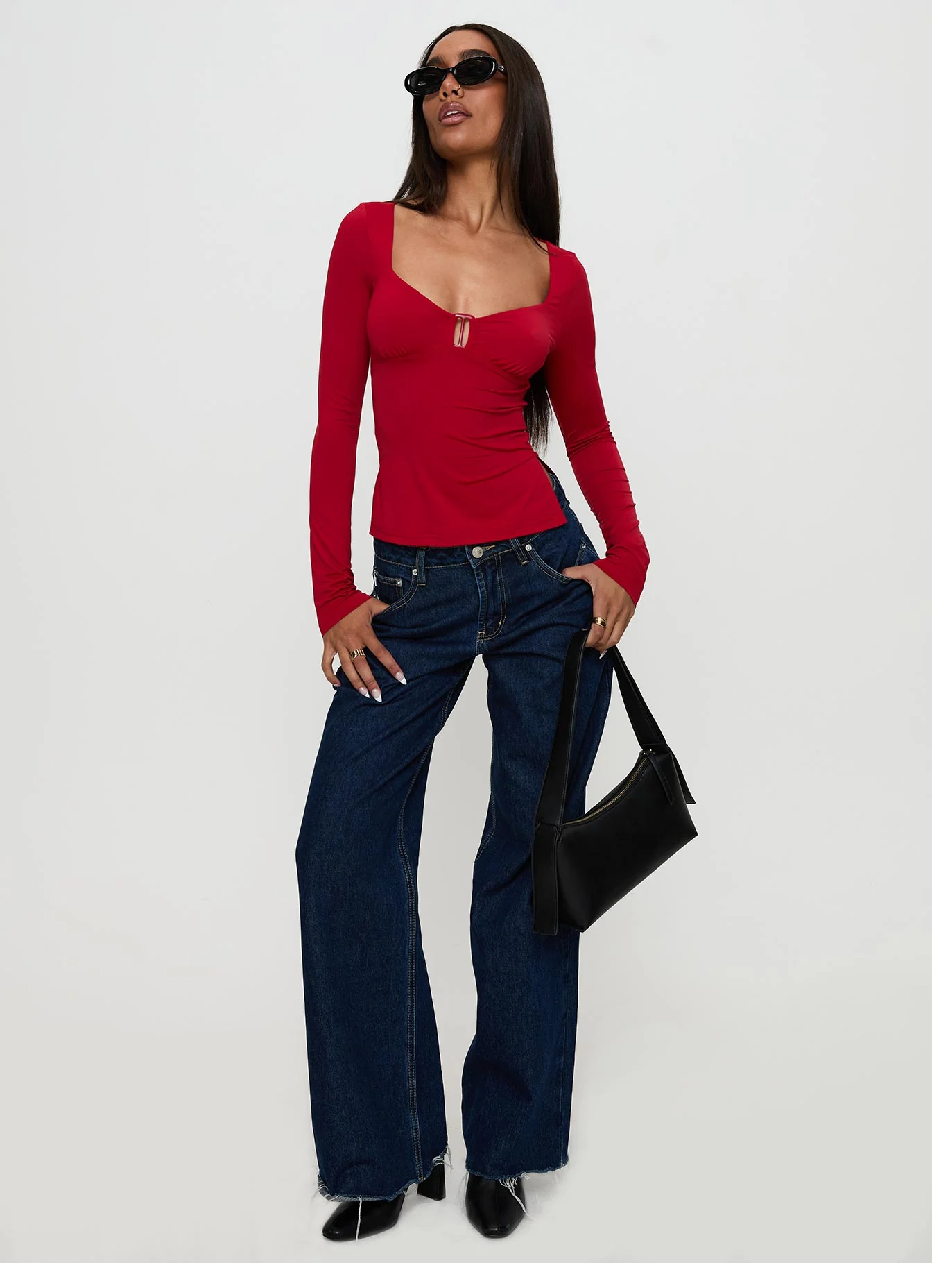 Keane Long Sleeve Top Red - Image 2