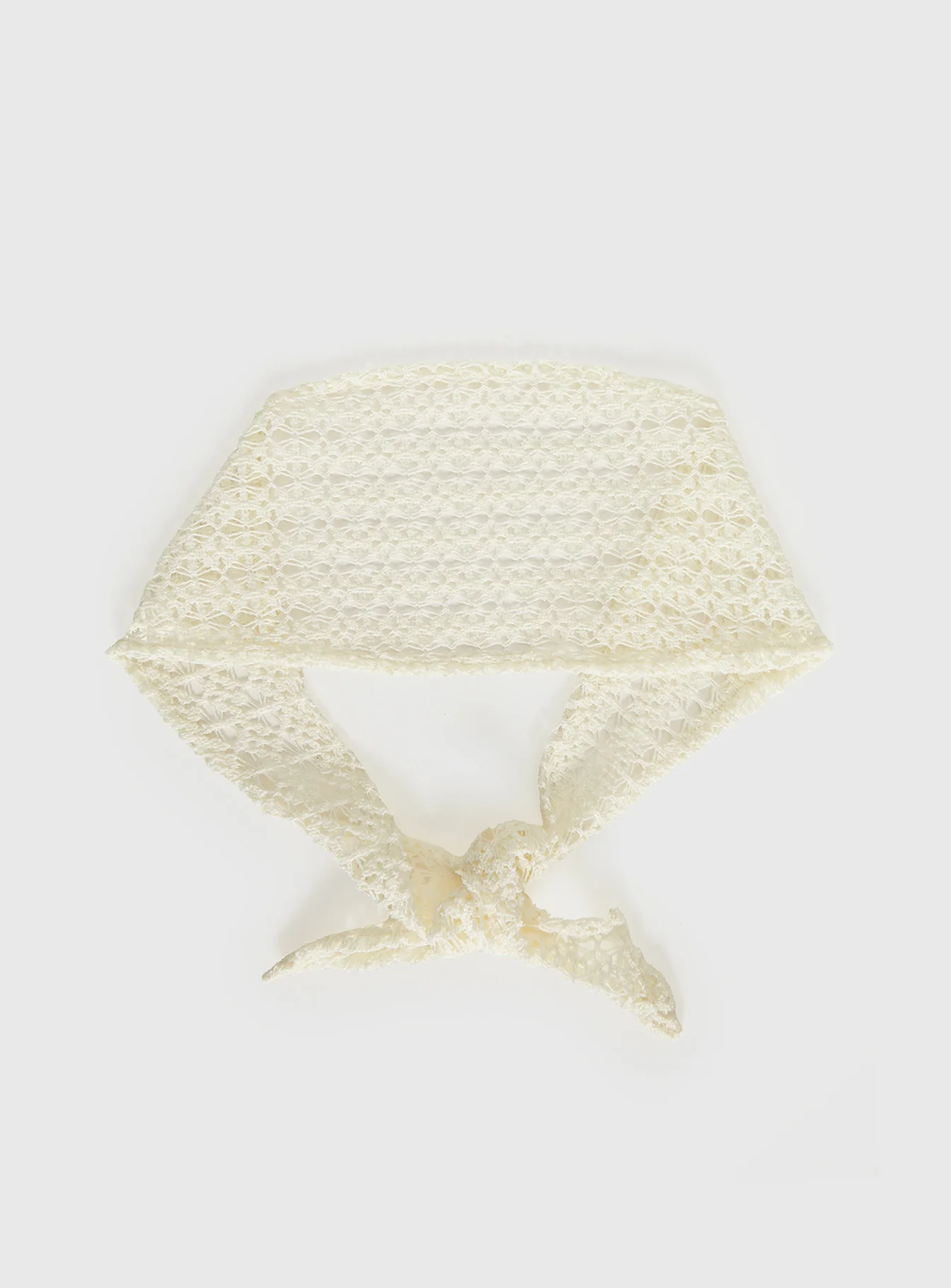 Keighla Crochet Hair Scarf Cream - Image 2