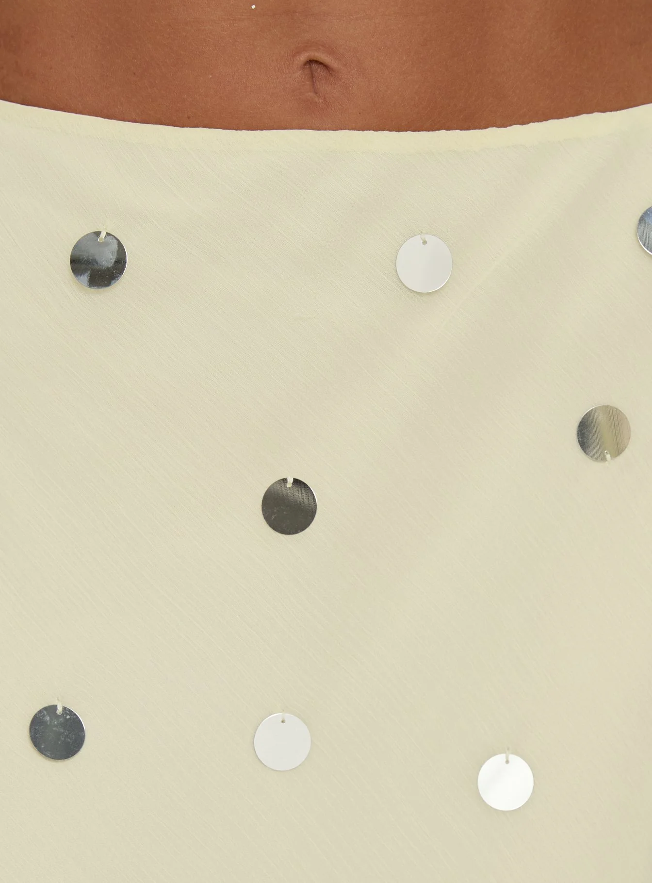 Kessiah Sequin Midi Skirt Yellow - Image 6