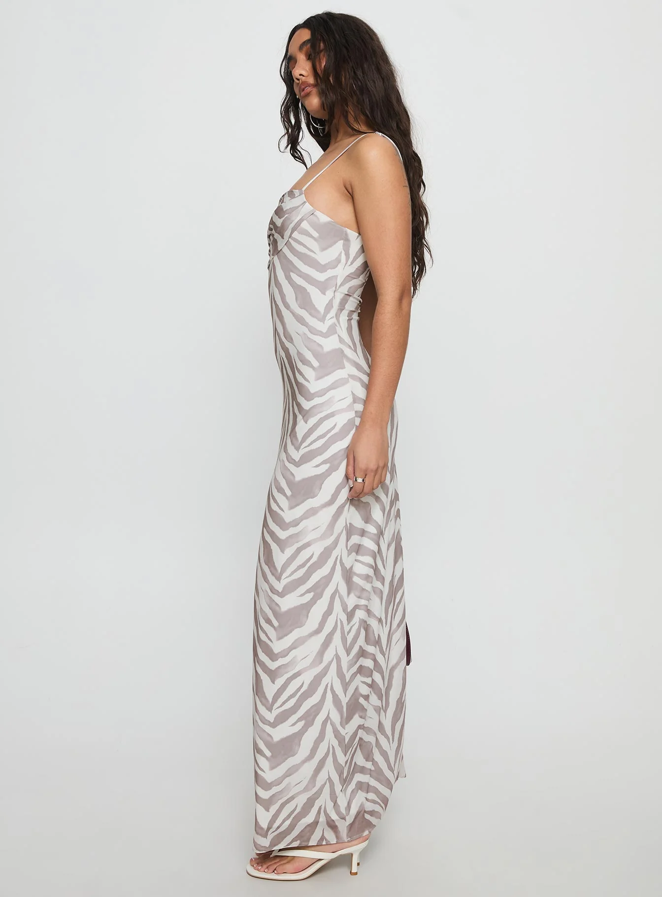 Kierra Mesh Maxi Dress Zebra - Image 4
