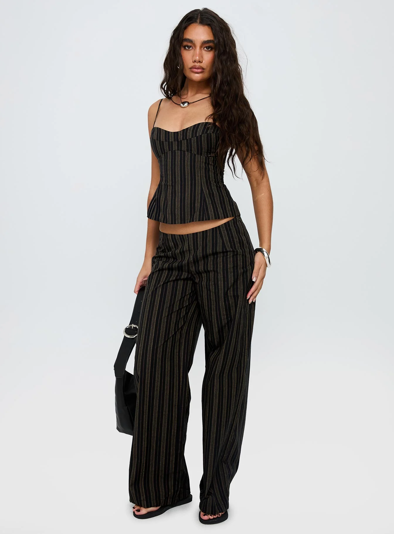 Kierstyn Corset Set Black Stripe Tall - Image 2