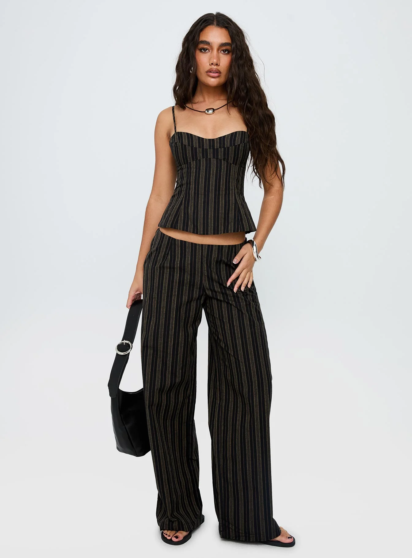 Kierstyn Corset Set Black Stripe Tall - Image 3