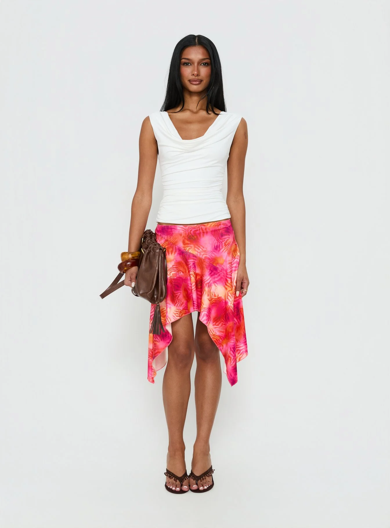 Kimberlee Asymmetrical Midi Skirt Multi - Image 7