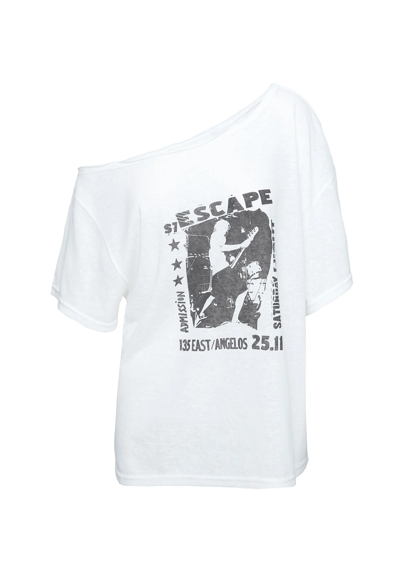 Kippa Off The Shoulder Tee White - Image 11