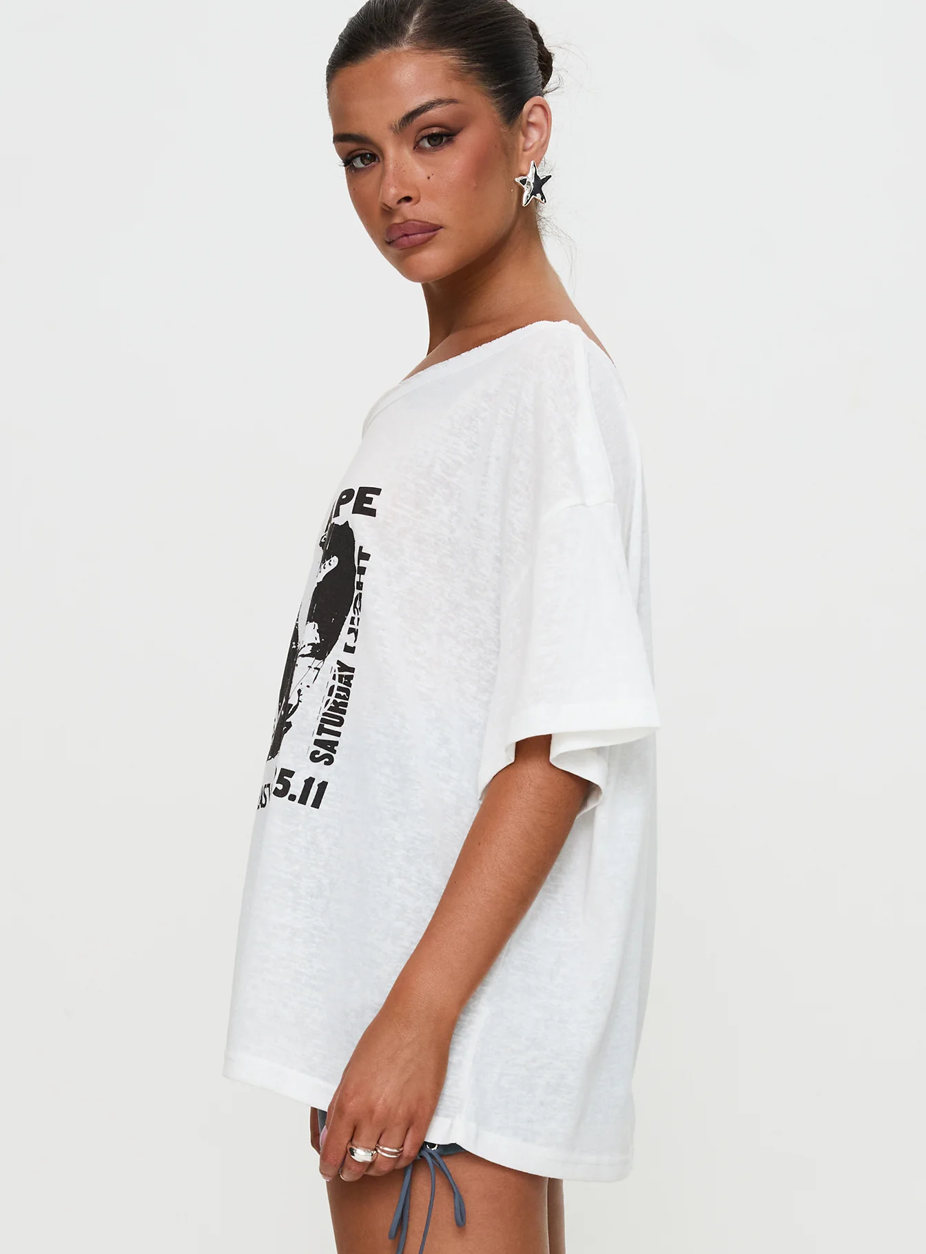 Kippa Off The Shoulder Tee White - Image 7