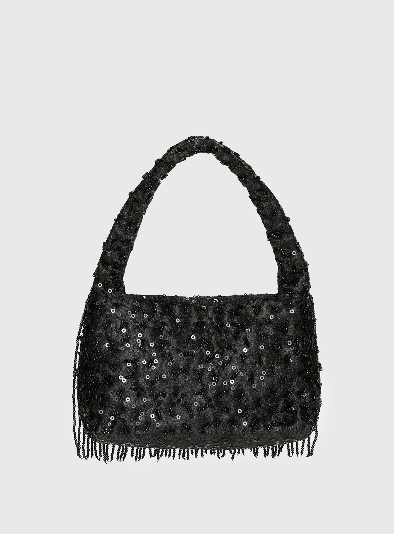 Kiss Goodbye Beaded Tassel Bag Black - Image 4
