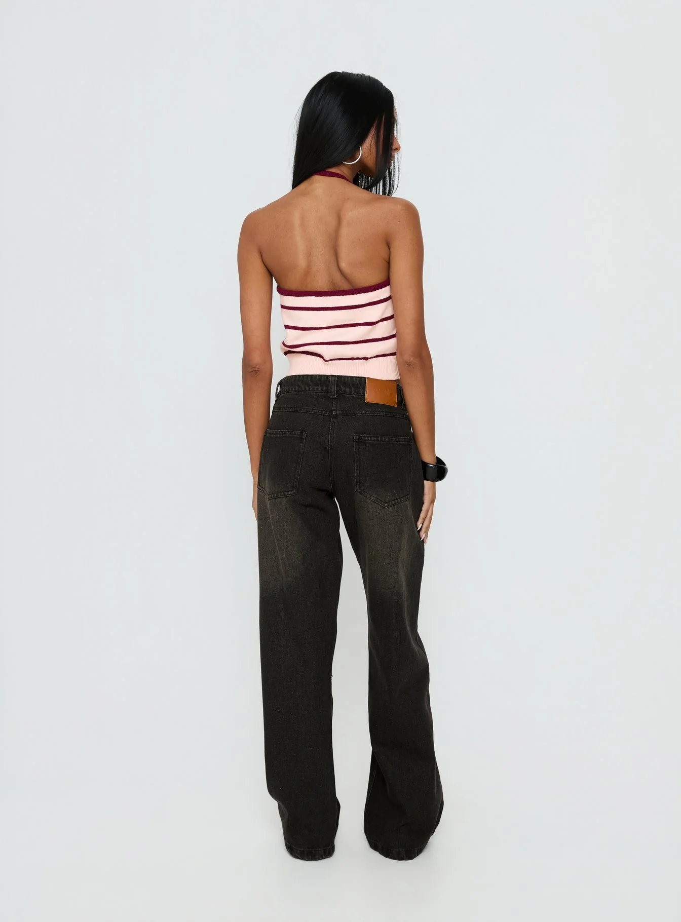 Korinne Low Rise Baggy Jeans Washed Charcoal - Image 4