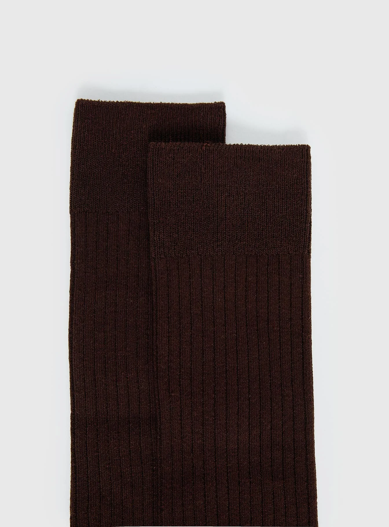 Kosie Ribbed Socks Chocolate - Image 3