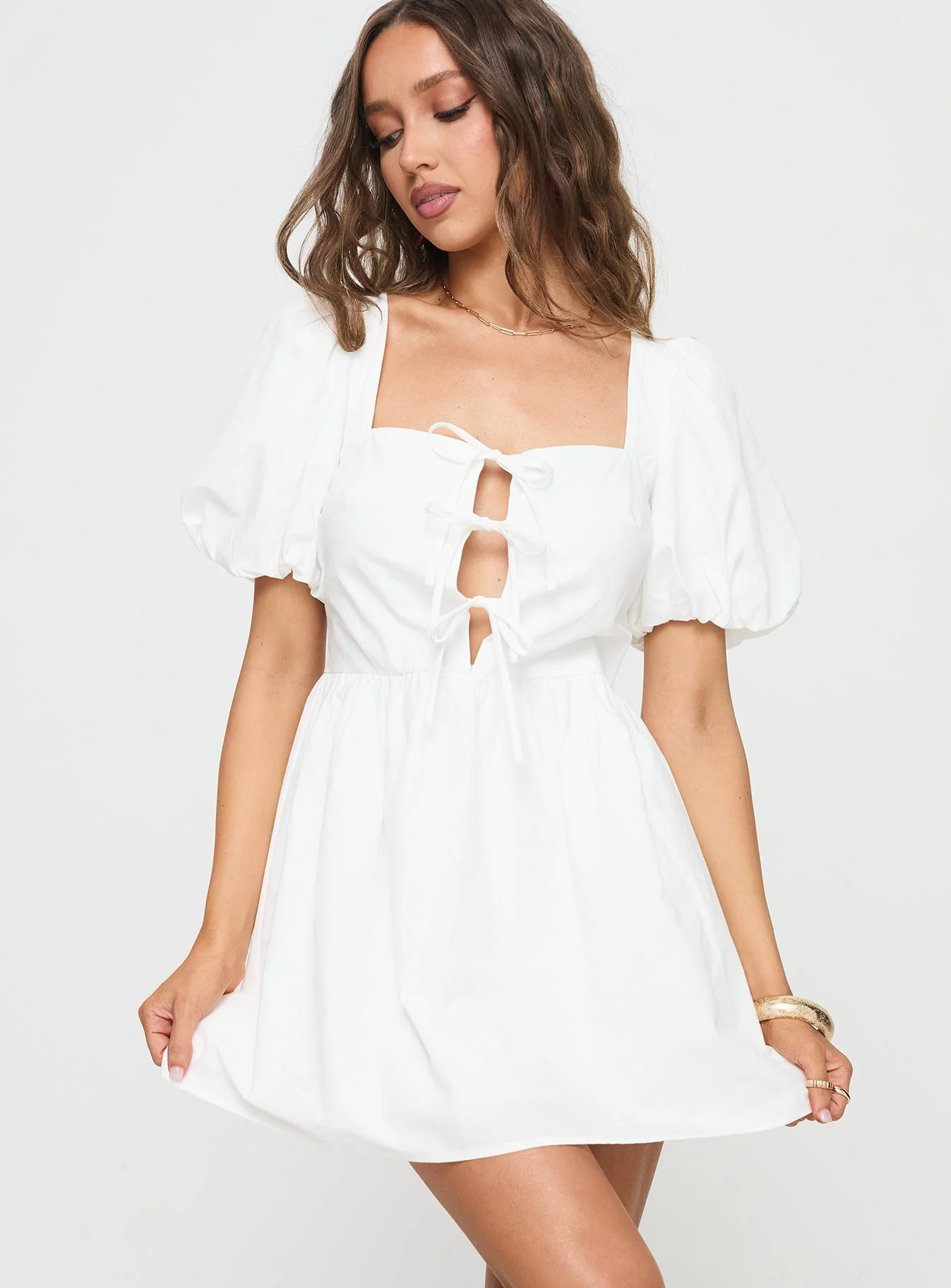 Kreamy Mini Dress White - Image 2