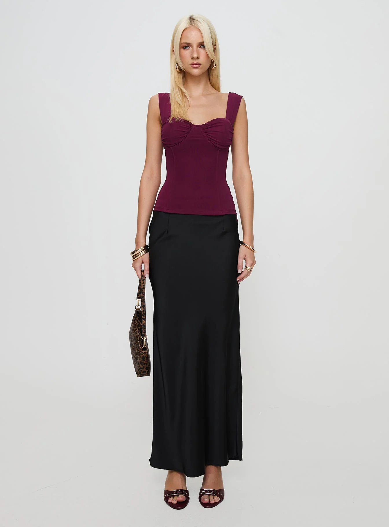 Kyrie Longline Corset Top Purple - Image 7