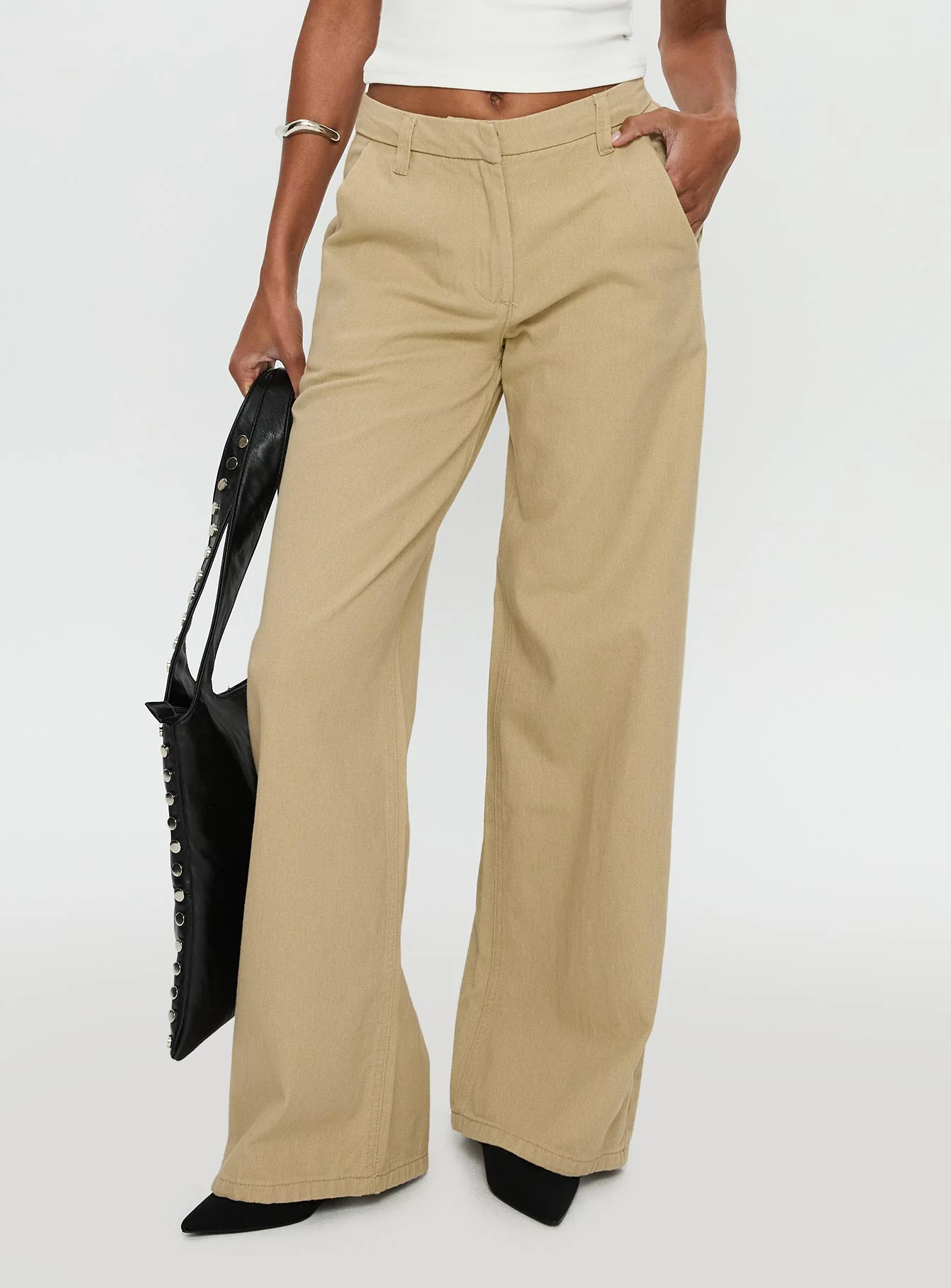 Latitude High Rise Wide Leg Pants Beige - Image 2