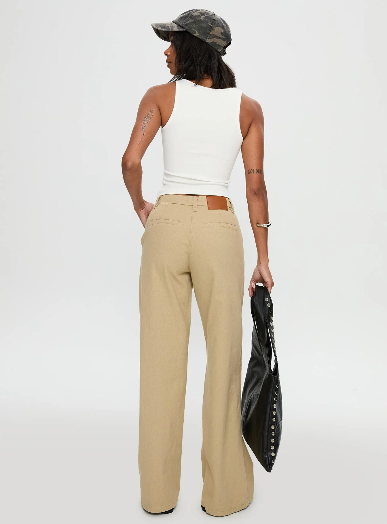 Latitude High Rise Wide Leg Pants Beige - Image 5