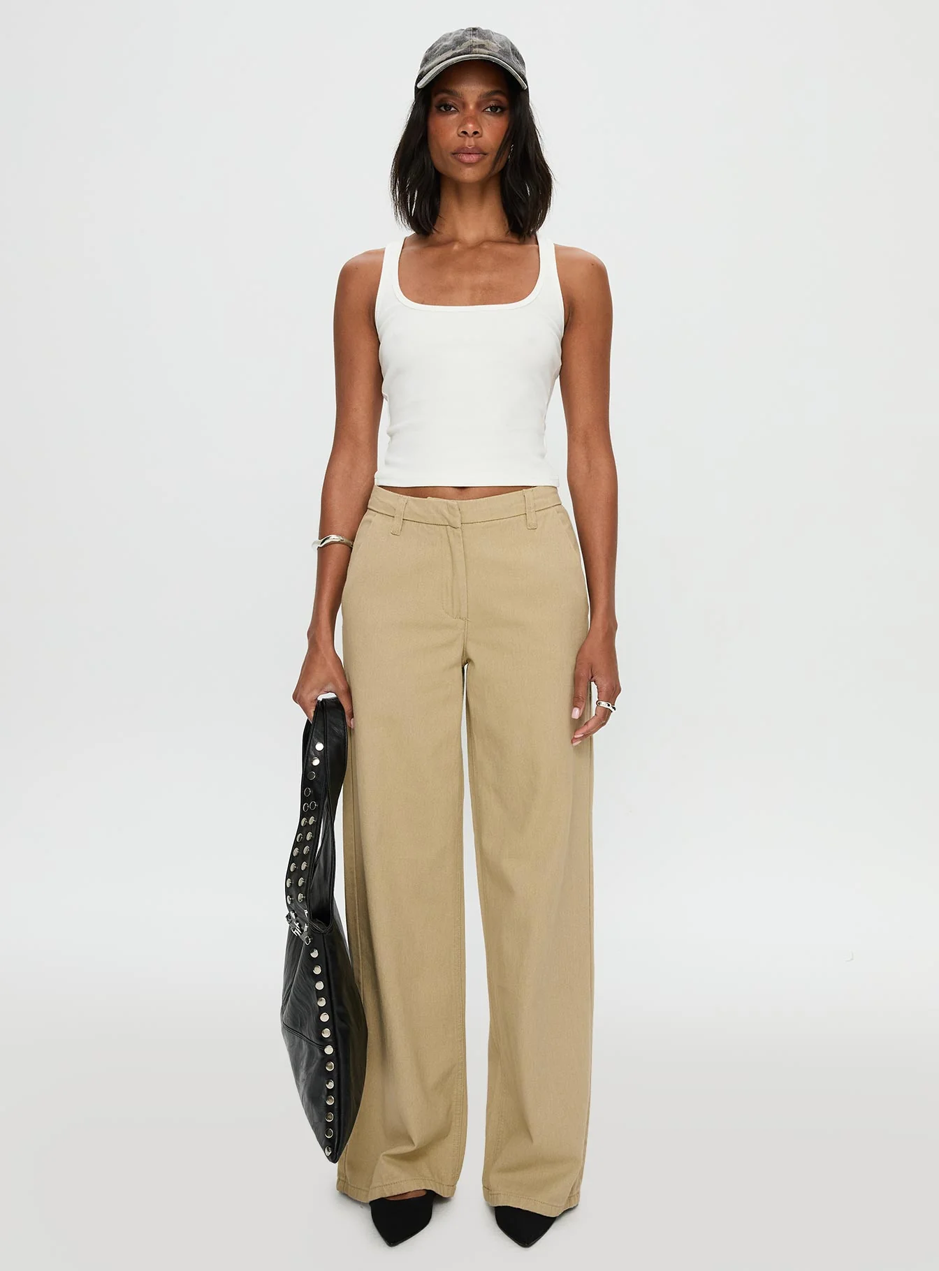 Latitude High Rise Wide Leg Pants Beige - Image 7