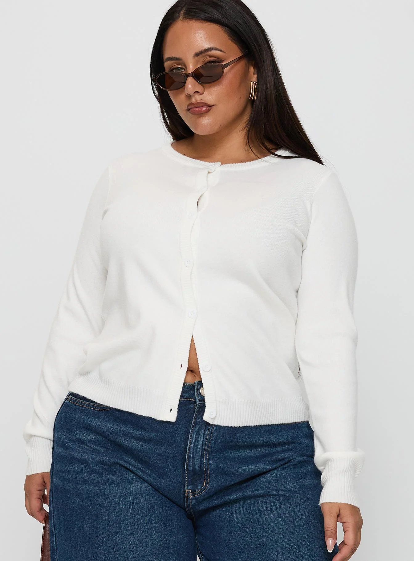 Lauraine Cardigan White Curve - Image 2