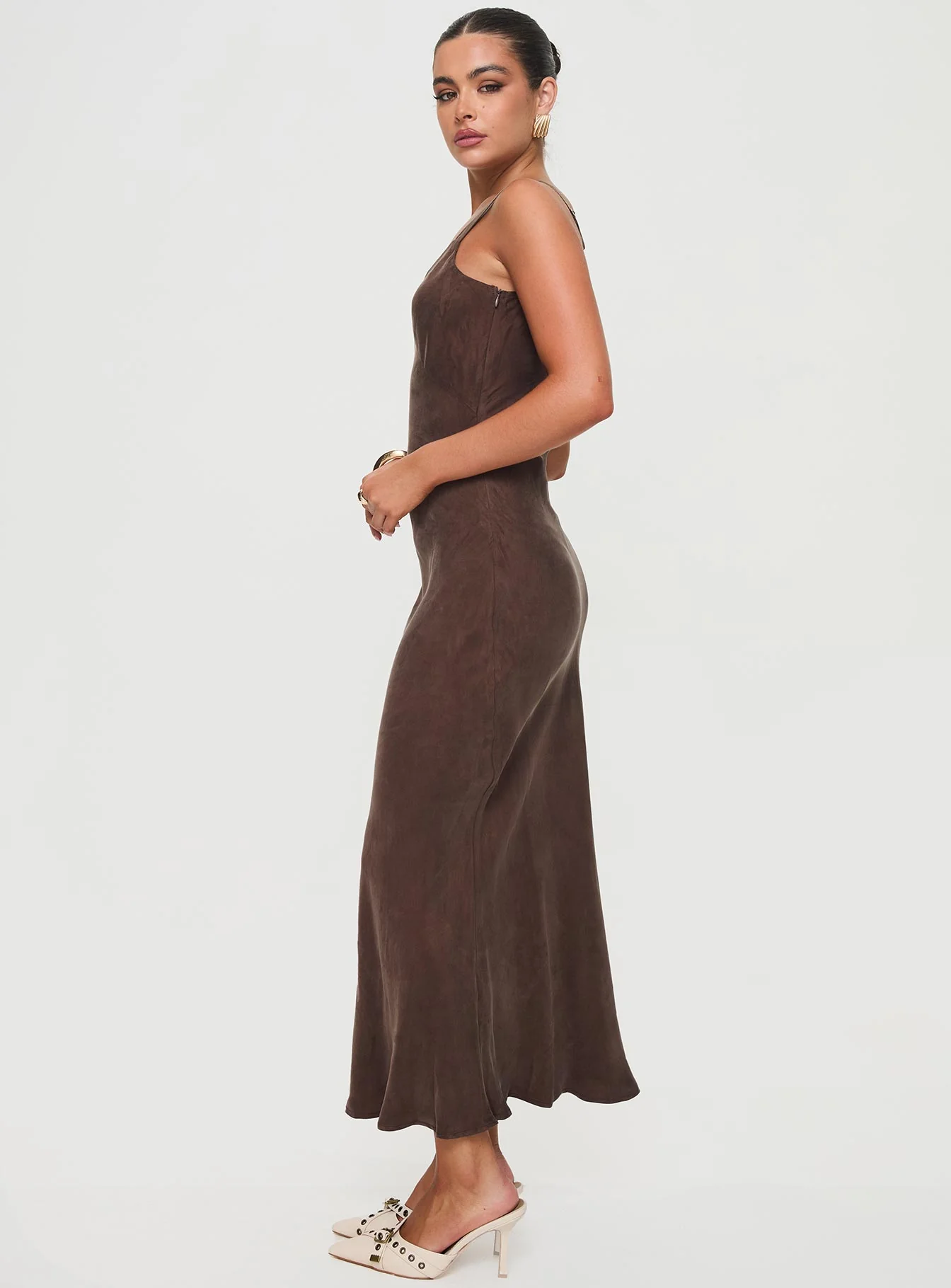 Laurette Maxi Dress Brown - Image 5