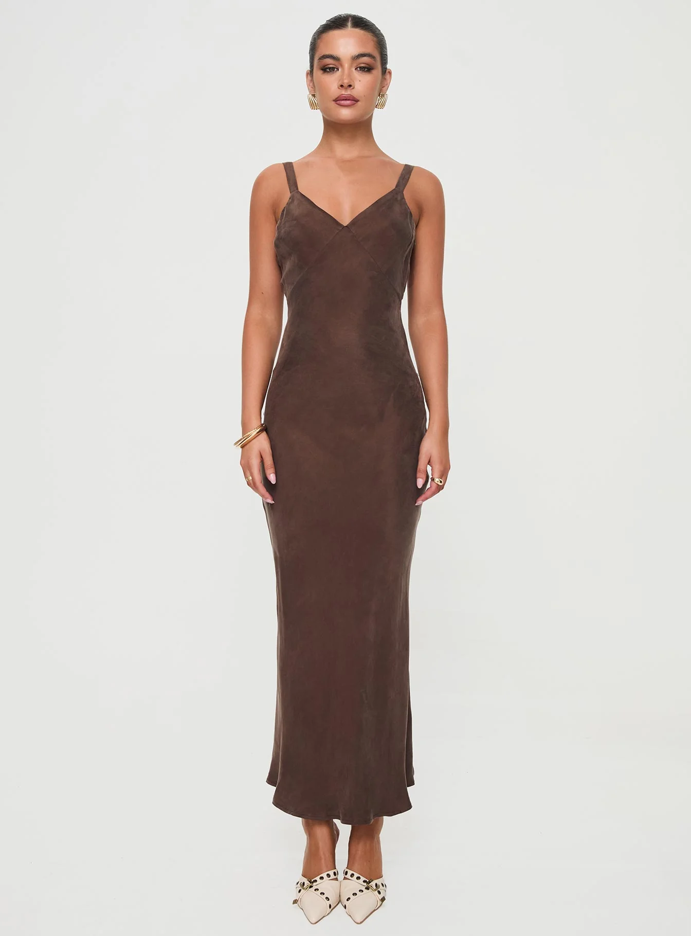 Laurette Maxi Dress Brown - Image 8