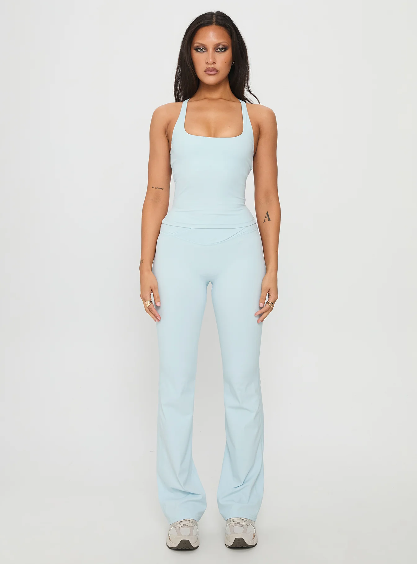 Layup Active Longline Cross Back Top Blue - Image 7