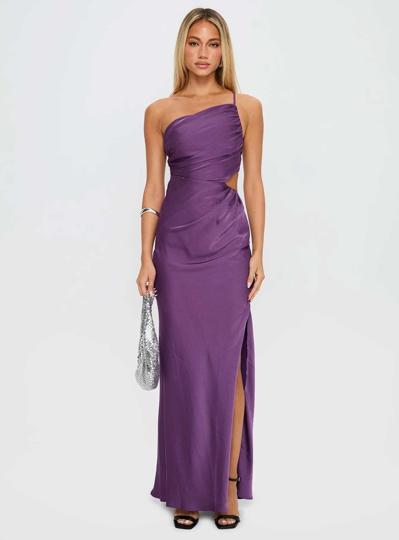 Leading Role One Shoulder Maxi Dress Purple - Image 6