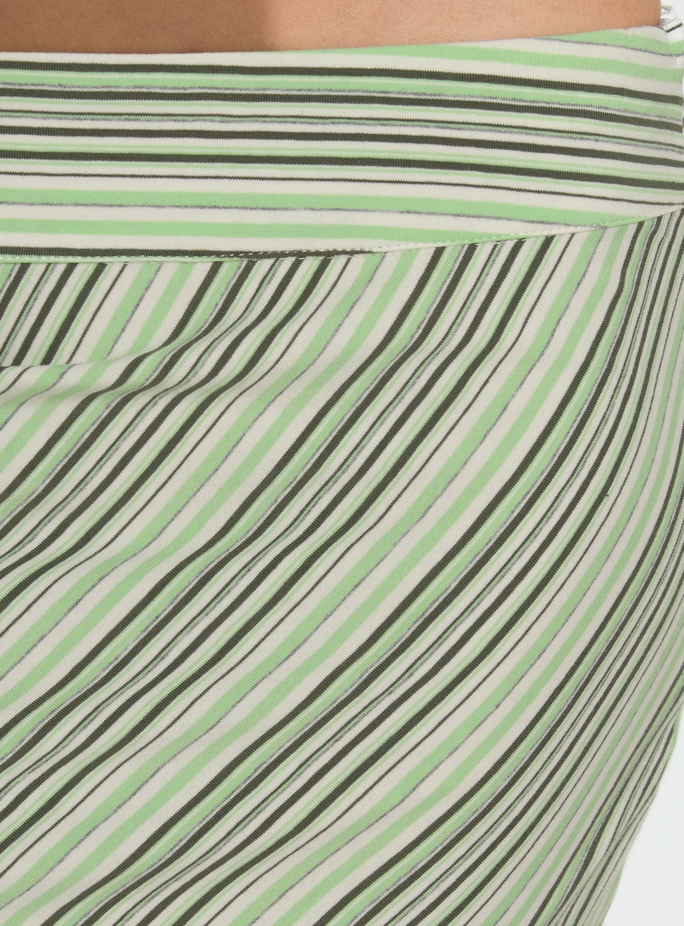Lemon Twist Midi Skirt Green Stripe - Image 6