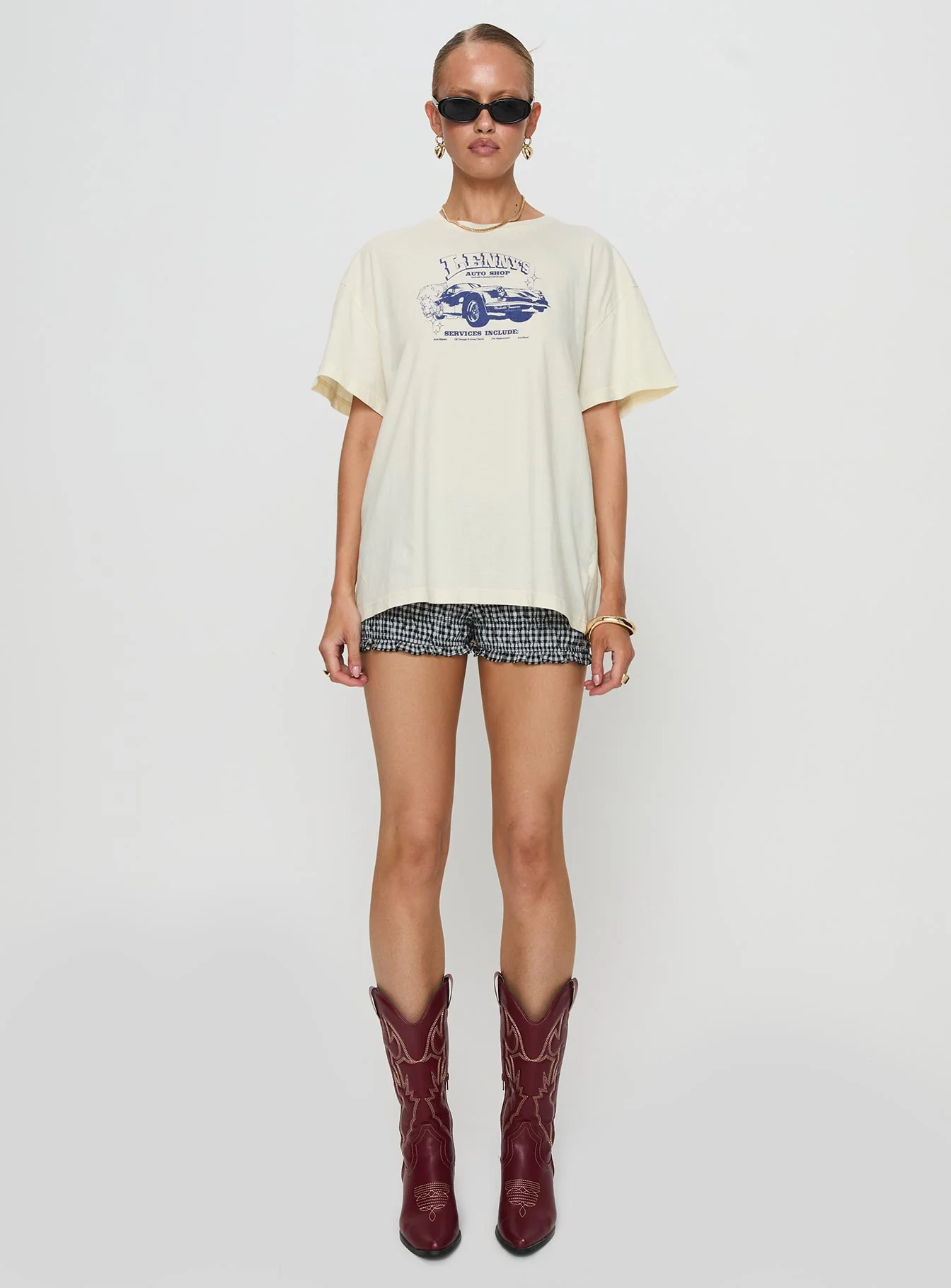 Lennys Auto Oversized Tee Cream - Image 7