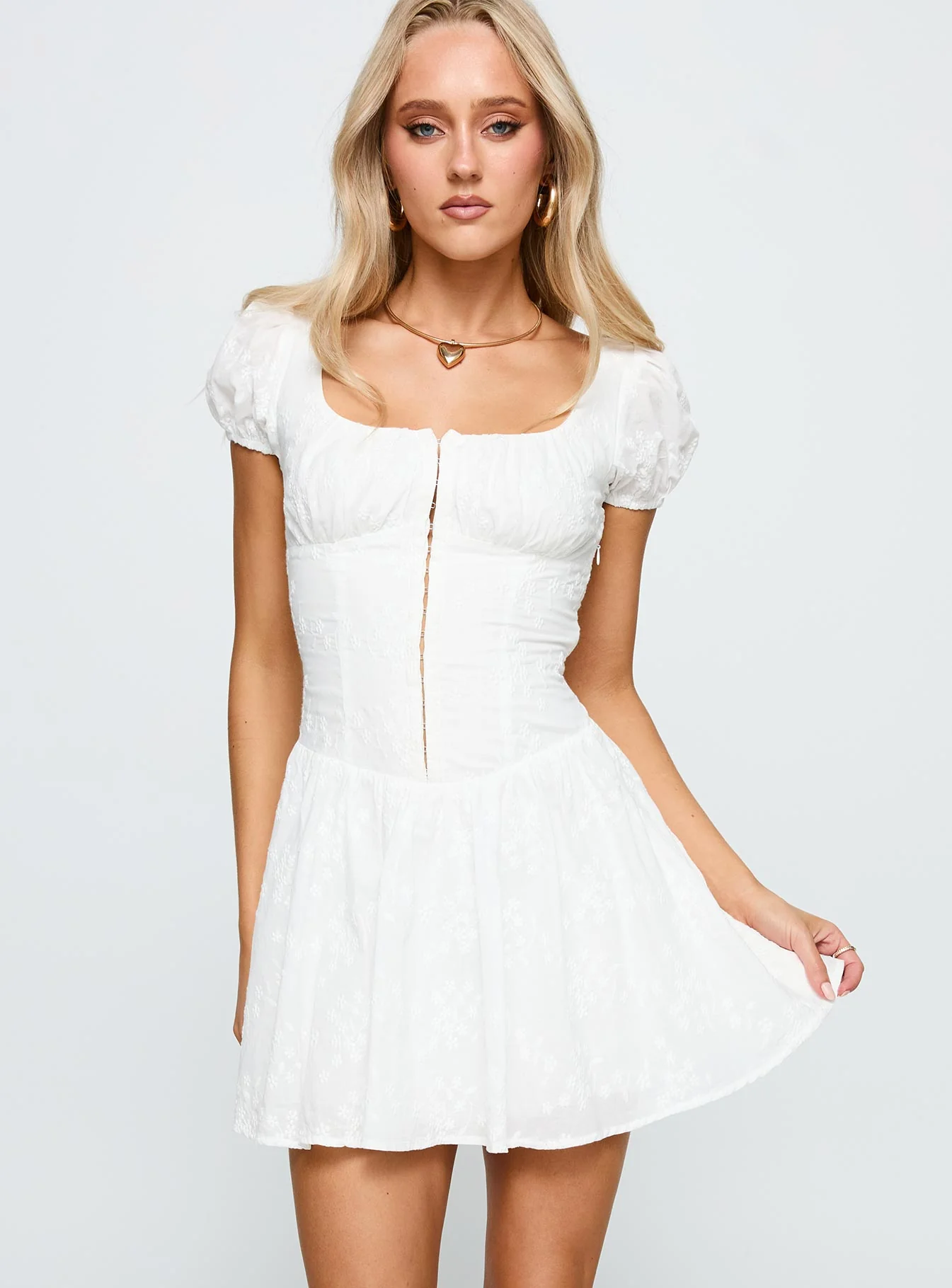 Lethia Corset Mini Dress White - Image 2