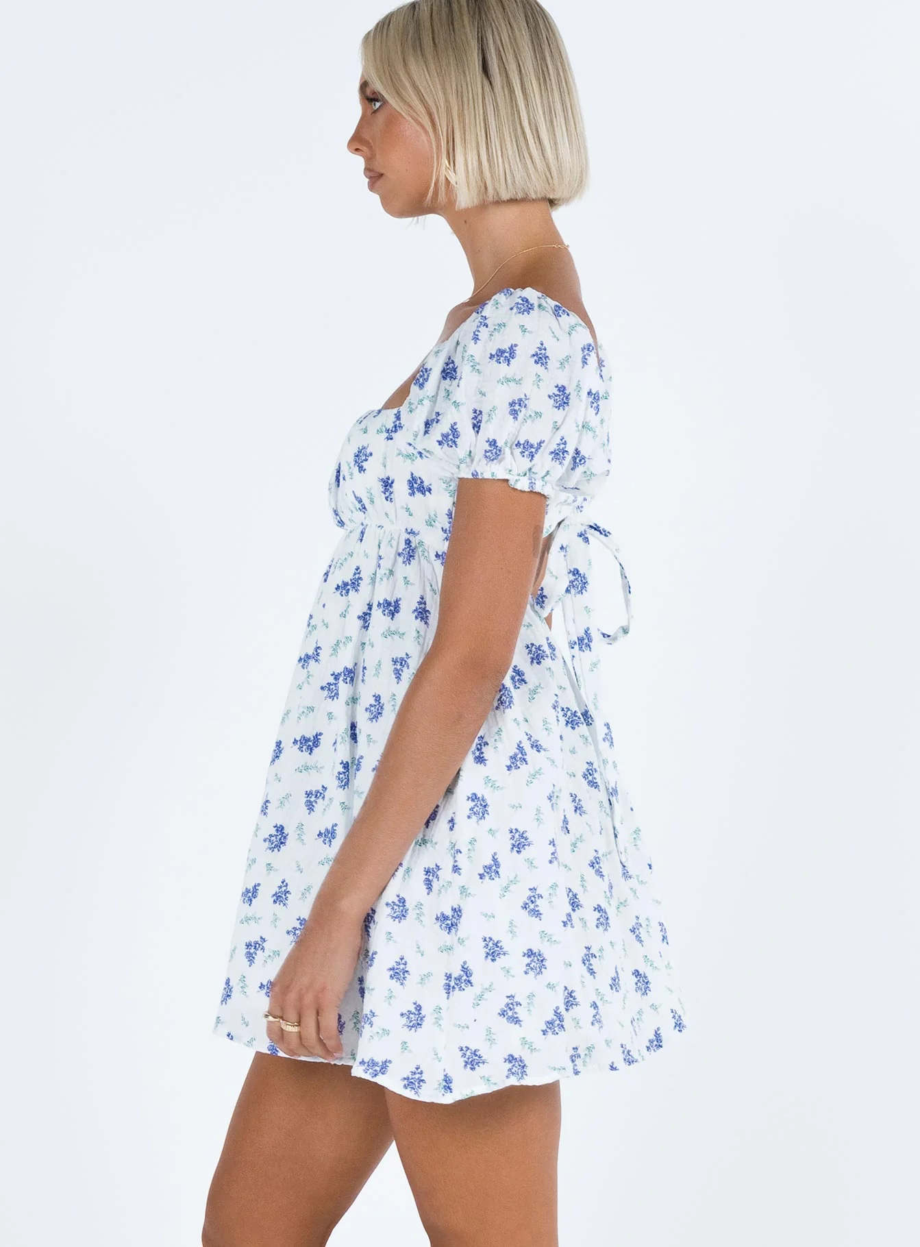 Let's Dance Mini Dress Blue Floral - Image 5