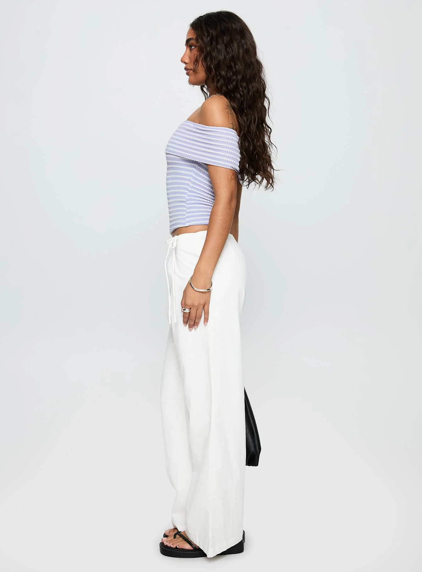 Leyah Tie Side Pants White - Image 4
