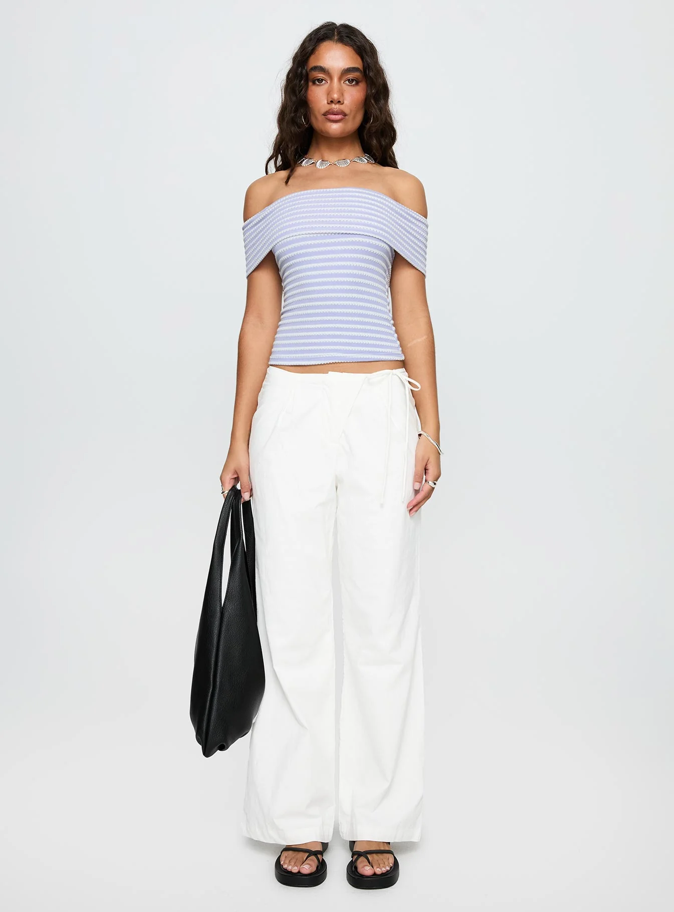 Leyah Tie Side Pants White - Image 7