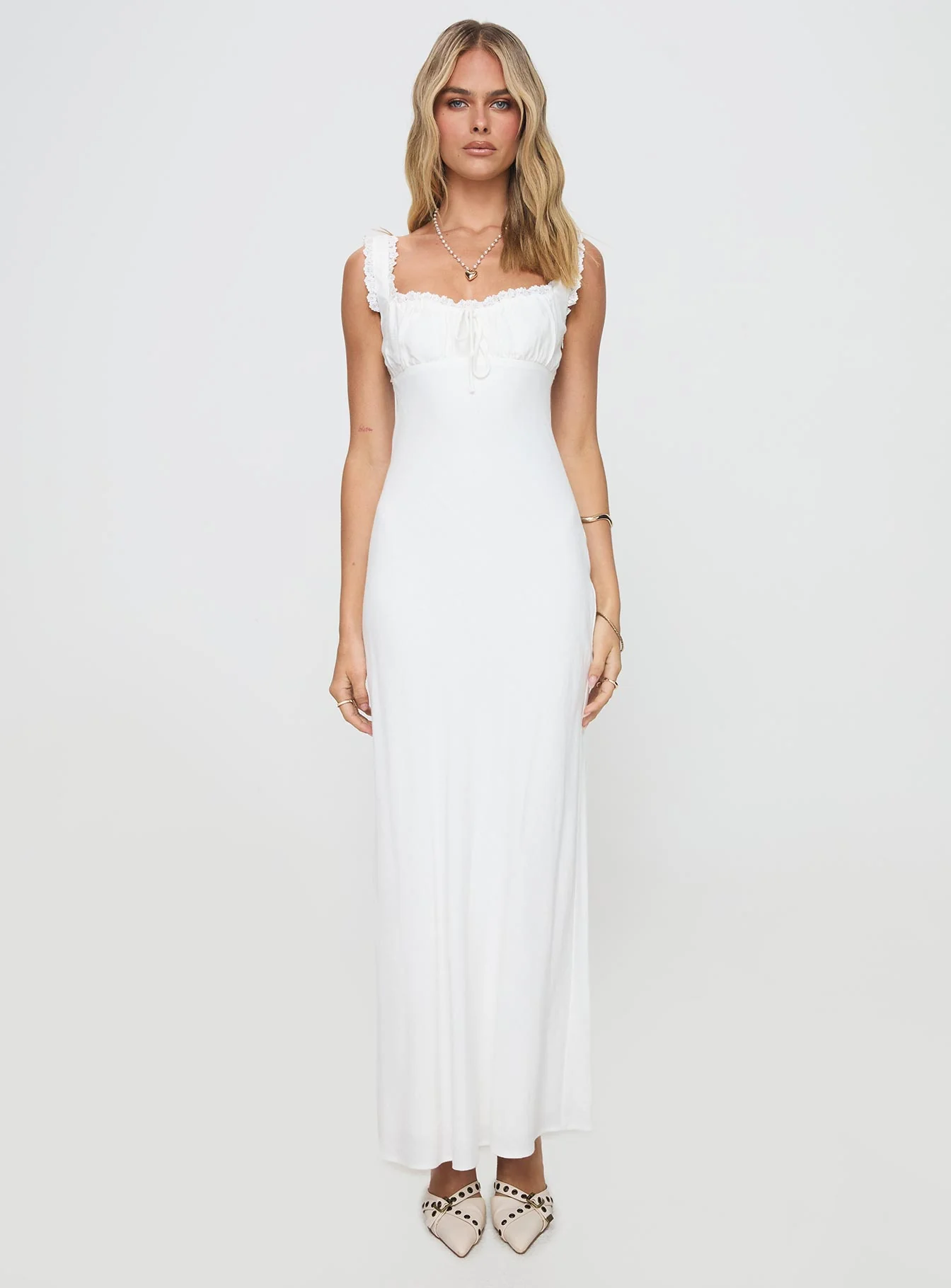 Lillette Maxi Dress White - Image 7