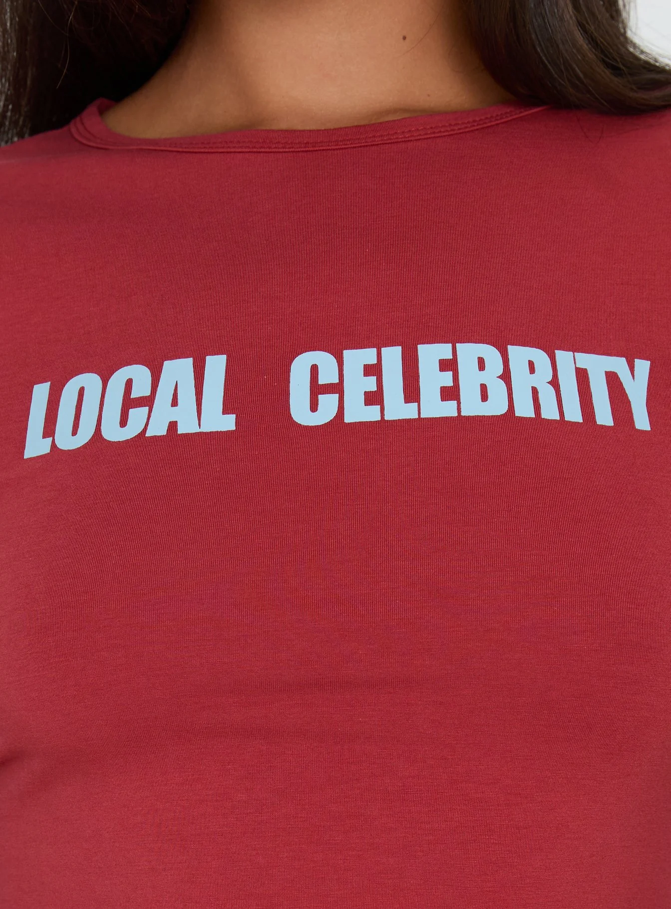 Local Celebrity Graphic Top Washed Red - Image 6