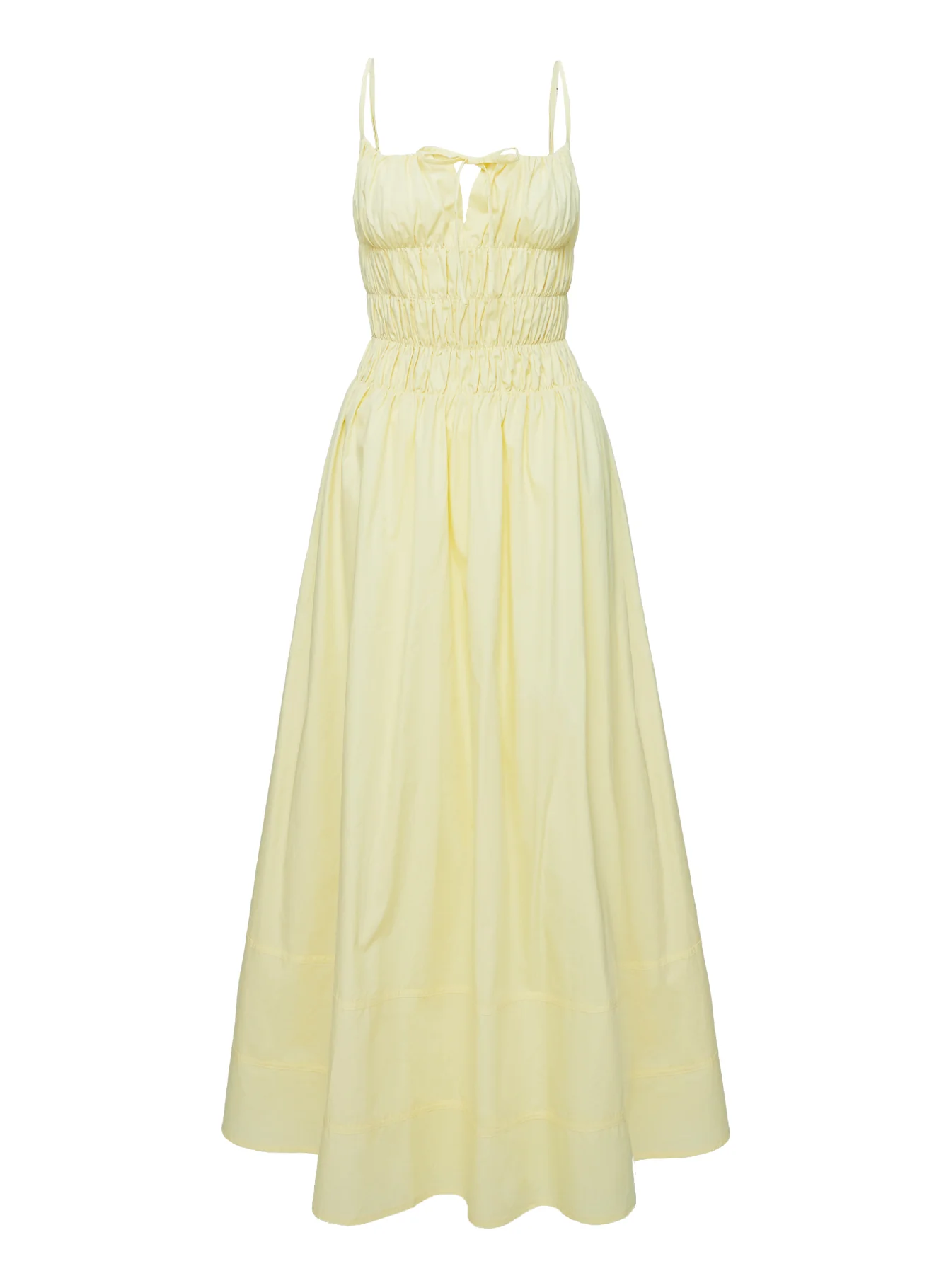 Loralei Shirred Maxi Dress Yellow - Image 5