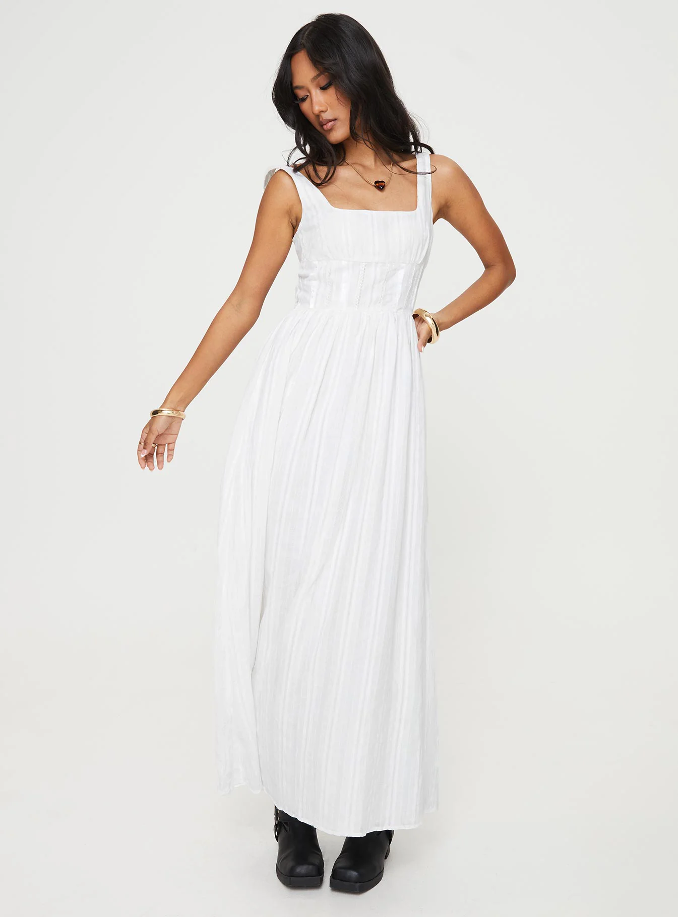Lorinda Maxi Dress White - Image 3